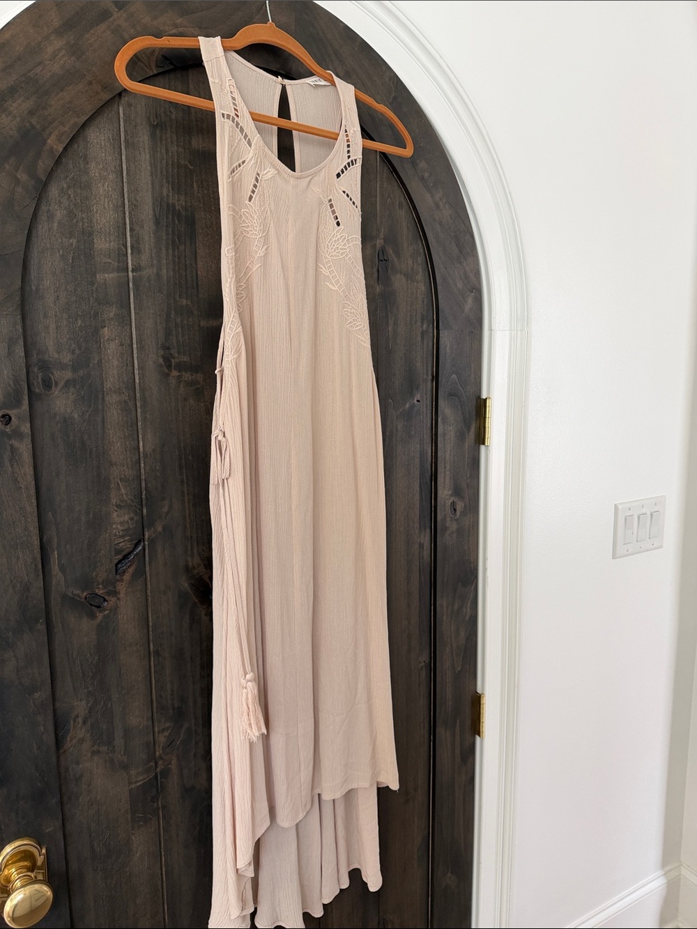 Sleeveless Embroidered Hi Low Tunic Dress